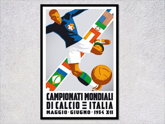 Italy 1934 Poster| FIFA World Cup Poster