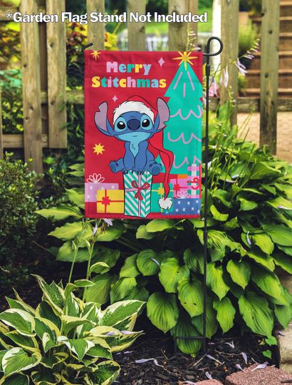 Disney Merry Stitchmas Stitch Garden Flag