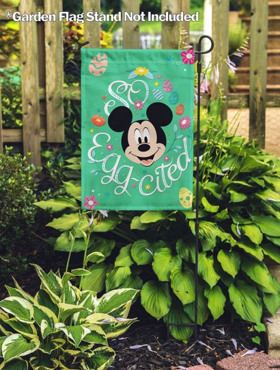 Disney, So Egg-Cited Easter Mickey Mouse Garden Flag