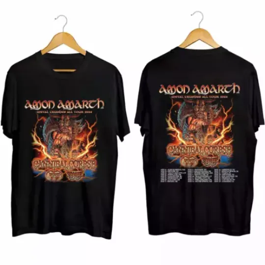 Amon Amarth Band Metal Crushes All Tour 2024 T shirt