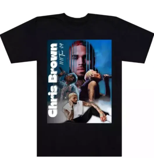 Chris Brown 2024 Music Black T-Shirt