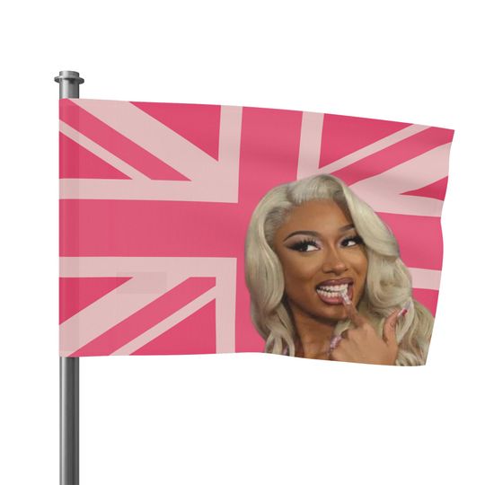 Megan Thee Stallion - Pink UK Flag - Funny Meme