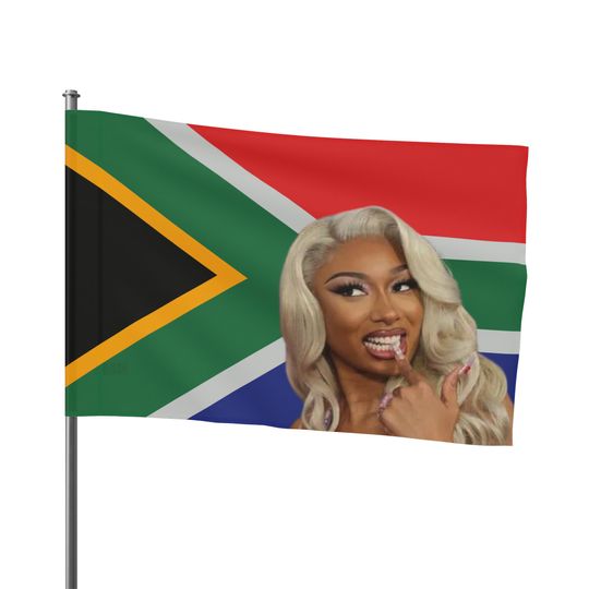 Megan Thee Stallion - South African Flag - Funny Meme