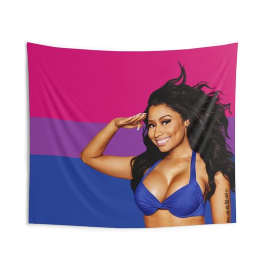 Nicki Minaj Wall Tapestries - Bisexual Flag Salute