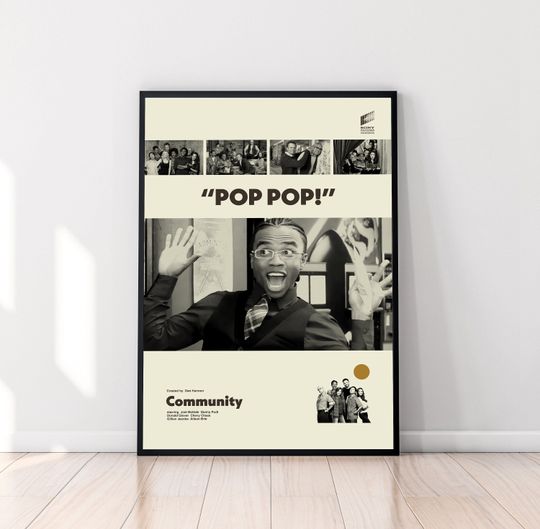 Community Tv Series Poster, Dan Harmon, Retro Movie Poster, Minimalist Art, Vintage Poster, Modern Art, Movie Poster, Wall Decor