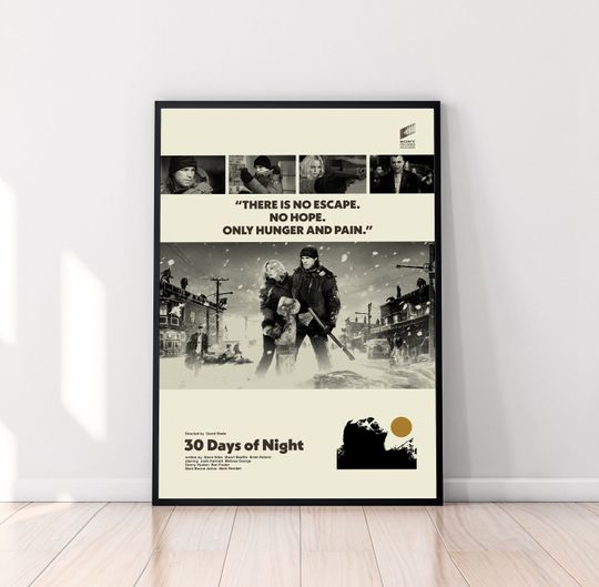30 Days Of Night Poster, David Slade, 30 Days Of Night Print, Midcentury Art, Retro Movie Poster, Retro Poster, Minimalist Art, Wall Decor