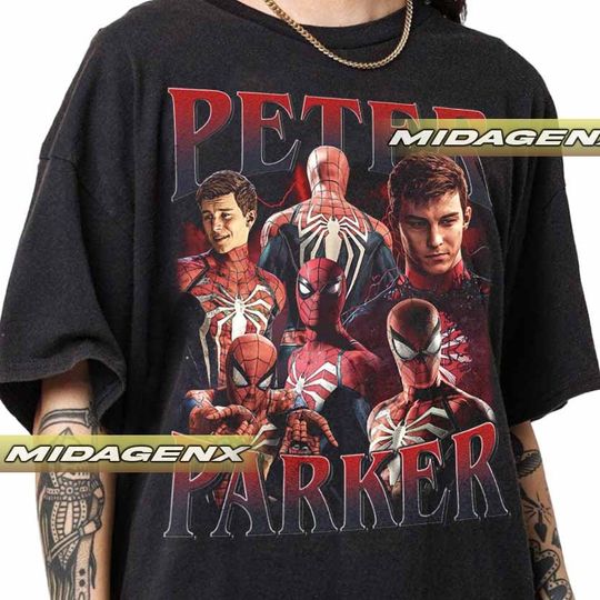 Limited Peter Parker Spiderman 2  Vintage T-Shirt, Gift For Women and Man Unisex T-Shirt