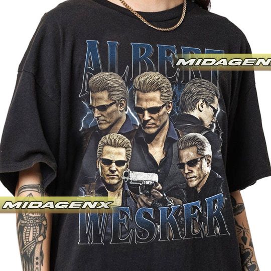 Limited Albert Wesker Resident Evil Vintage T-Shirt, Gift For Women and Man Unisex T-Shirt