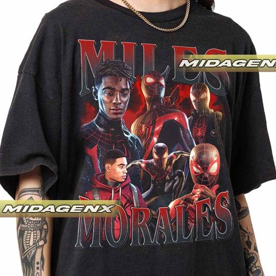 Limited Miles Morales Spiderman 2  Vintage T-Shirt, Gift For Women and Man Unisex T-Shirt