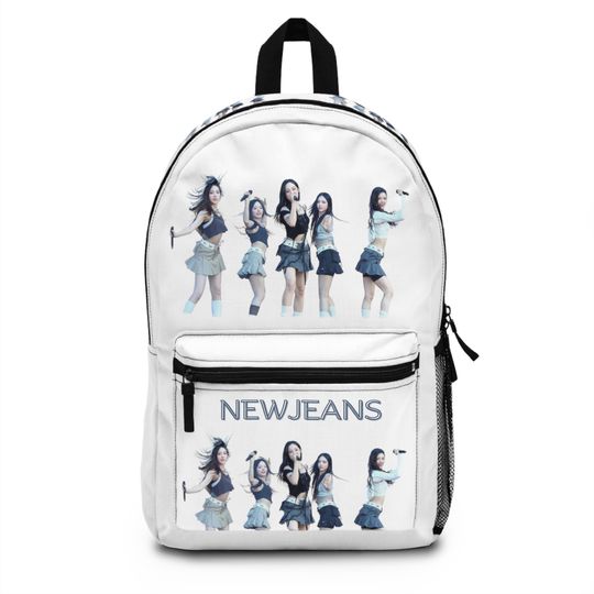 NewJeans backpack, kpop school backpack, NWJS bag, kpop fan gift, travel backpack, k-pop bag, Minji, Danielle
