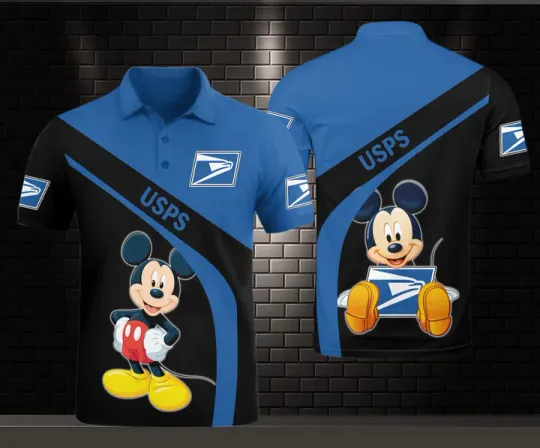 Personalized Mickey Mouse Postal United States Postal Logo Polo Shirt
