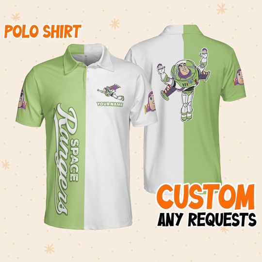 Personalize buzz lightyear fly polo, Mens Golf Polo Shirt, Disney Performance Polo Shirt