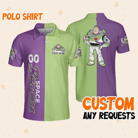 Personalize buzz fun polo, Mens Golf Polo Shirt, Disney Performance Polo Shirt