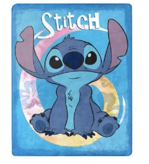 New Lilo & And Stitch Plush Fleece Throw Gift Blanket Disney Cartoon Movie SOFT