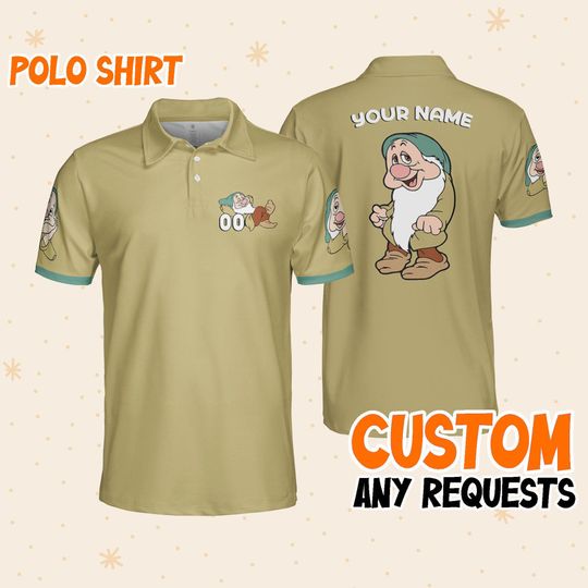 Personalize Sleep Polo, Mens Golf Polo Shirt, Disney Performance Polo Shirt