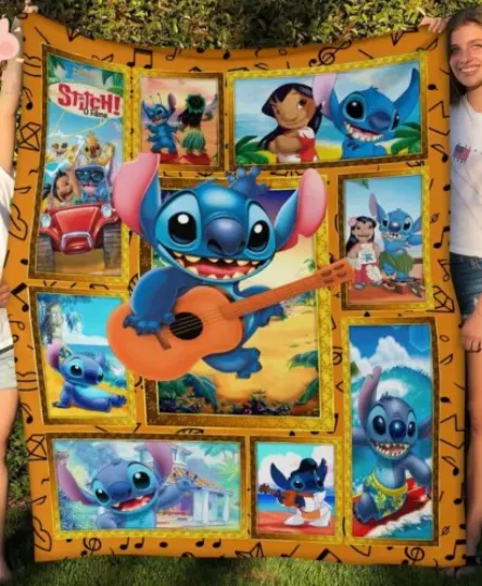 Lilo And Stitch Ohana Is Family Blanket, Lilo And Stitch Blanket