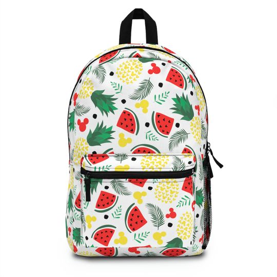 Hidden Mickey Fruits Backpack, Disney Backpack, Disney Pattern School Backpack