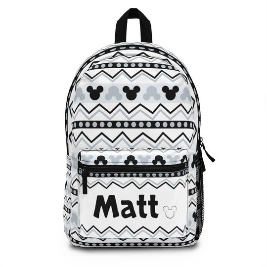 Personalized Aztec Print Mickey Backpack, Hidden Mickey Bag, Disney School Backpack, Disney Vacation Bag, Disney Backpack