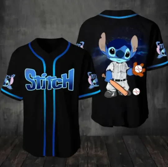 Love Stitch And Lilo Baseball Jersey Shirt