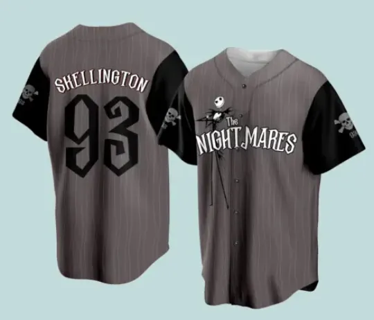 Personalized Love The Nightmares Jack Skellington Baseball Jersey Shirt
