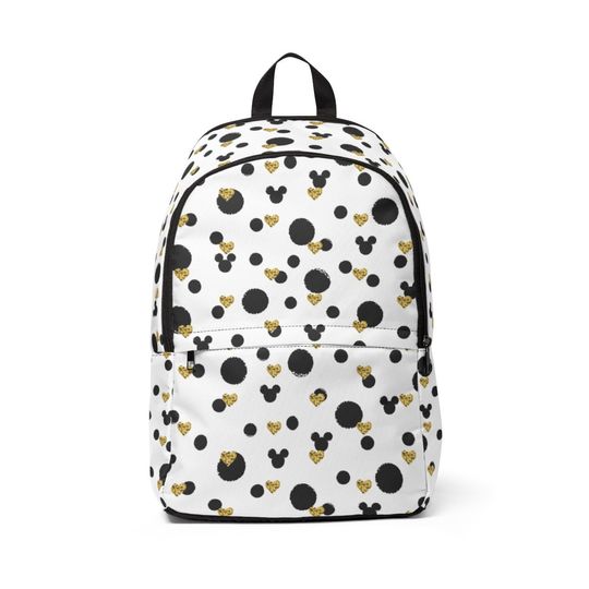 Dots and Hearts Modern Backpack // Travel, Beach, Theme Park, FE Gift, Cruise