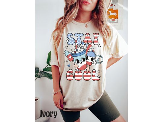 Comfort Colors Summer Popsicle Stay Cool Shirt, 4th of July Tee