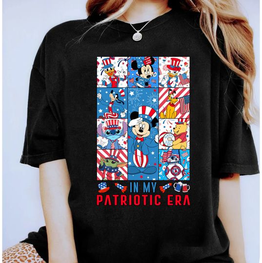 In My Patriotic Era Disney Mickey Mouse & Friends 4th Of July Retro Shirt