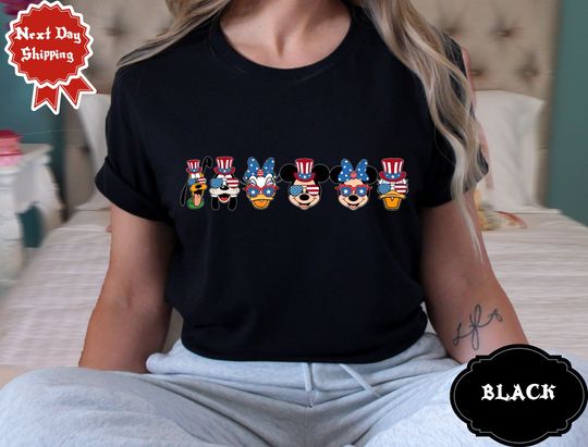 Mickey and Friends Disney 4th of July Shirt, Disney American Patriotic Group Shirt