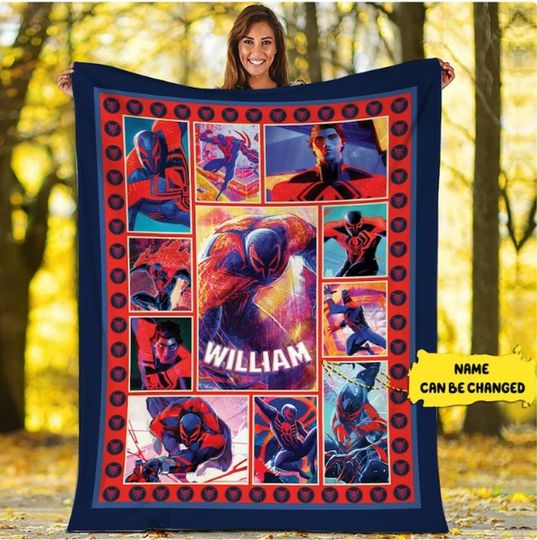 Spiderman 2099 Blanket, Miguel O'Hara Spider.Man Across the Spider Verse Fleece Blanket