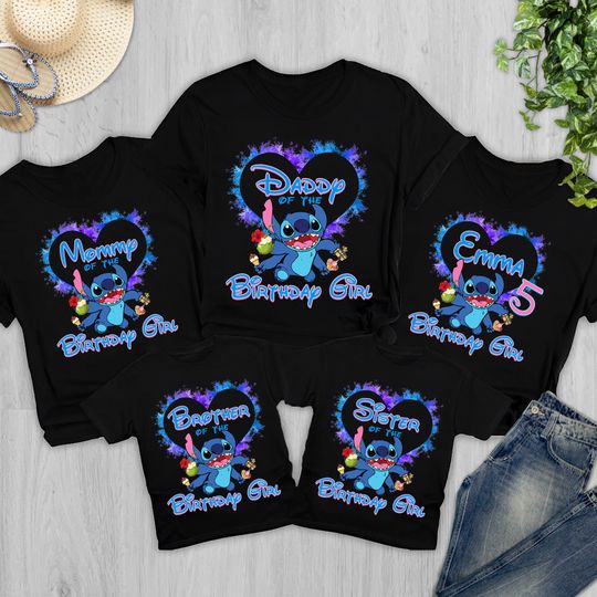 Personalized Blue Monster Family Matching Shirt, Cute Animal Birthday Matching Shirt