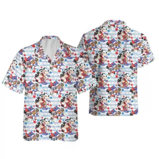 Mickey And Friends 4th of July Happy Independence Day Hawaiian Shirt