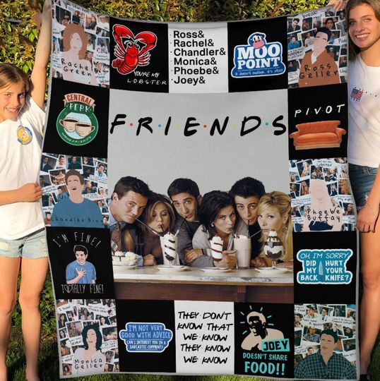 FRIENDS TV Show, American sitcom TV series Central Perk Friends Fleece Blanket