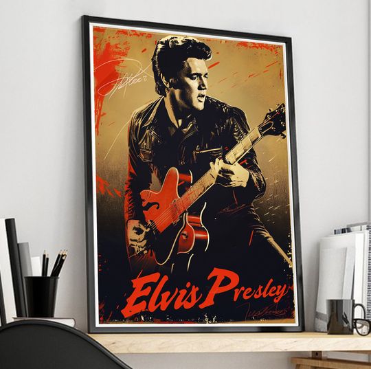 Elvis Presley Wall Art: Vintage Print, Retro Posters