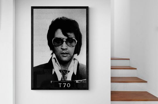 Digital Download: Mug Shot Poster Size Prints of Elvis Presley