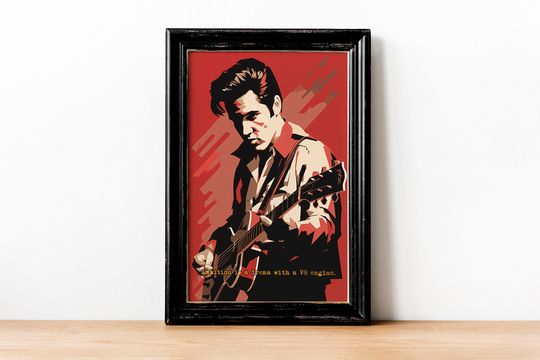 Elvis Presley Minimalist Poster - High-Quality Digital Art