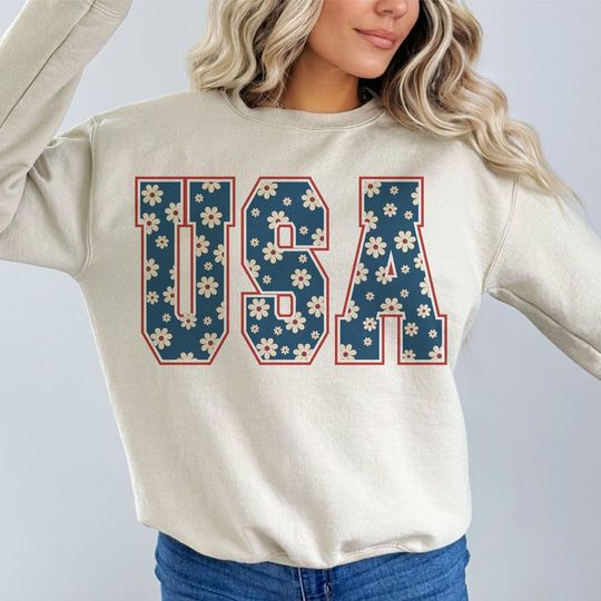 USA Sweatshirt, Retro America Sweatshirt, 4th Of July Sweatshirt