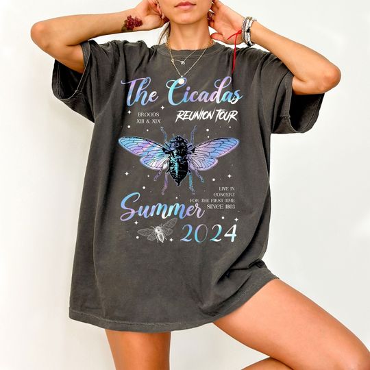 Cicada Reunion Summer 2024  Shirt, Cicada Concert Shirt, Cicadas Comeback Tour, Funny Cicada Tee, Summer Tee