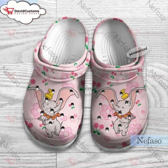 Disney Dumbo Custom Slipper Design Personalized Unique Clog Shoes, Personalized Clogs