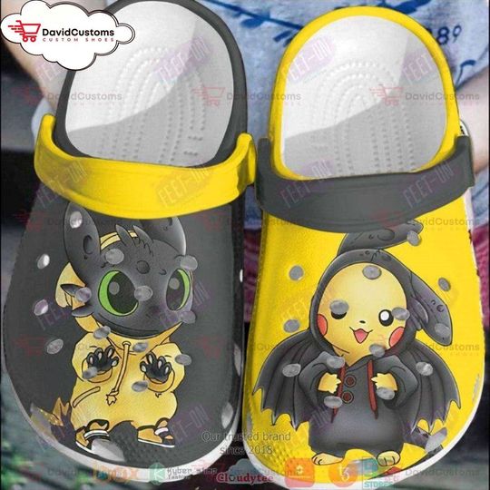 Black Stitch And Pika Halloween  Clog Shoes , Personalized Clogs
