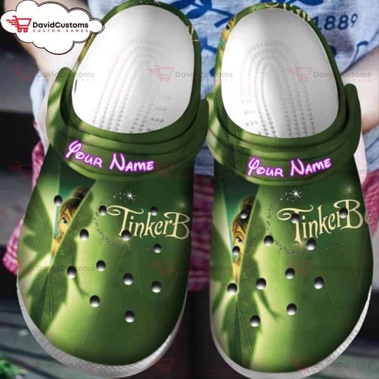 Comfort Classic Tinker Bell Poster 8  Clogs Custom Name, Personalized Clogs
