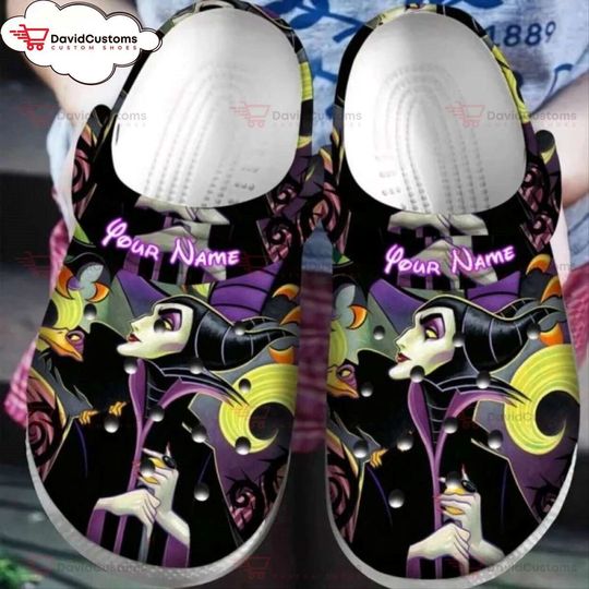 Disney 78 Maleficent Sleeping Beauty Personalized  Shoes, Personalized Clogs