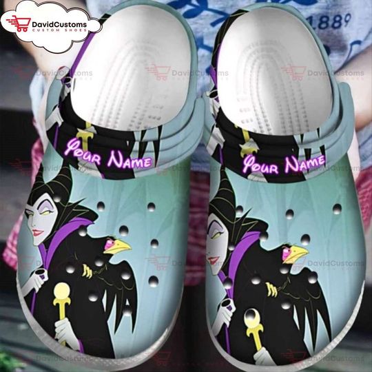Disney 74 Maleficent Sleeping Beauty  Personalized Name, Personalized Clogs
