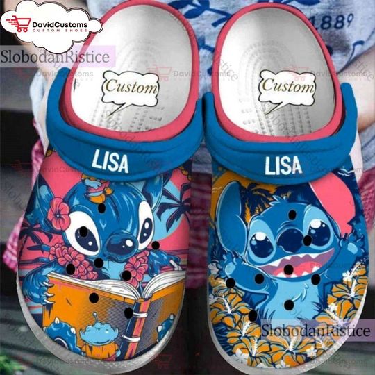 Disney Lilo Stitch Personalized Slip On Clogs Unique Custom Footwear, Personalized Clogs
