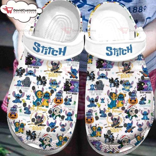 Cartoon Stitch Funny Clog  Shoes ,Custom Clogs, Personalized Clogs
