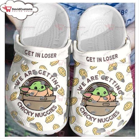 Chicky Nuggies Baby Yoda Star Wars Disney Adults  Clog Shoes,Custom Clogs, Personalized Clogs
