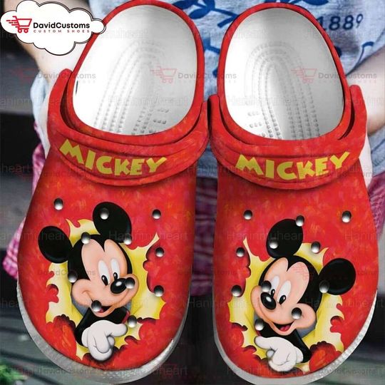 Classic Mickey Mouse Comfort Disney Themed Casual ,Custom Clogs, Personalized Clogs