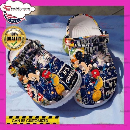 Classic Mickey Mouse Every Kid's Dream  Clog Shoes Design Style,Custom Clogs, Personalized Clogs