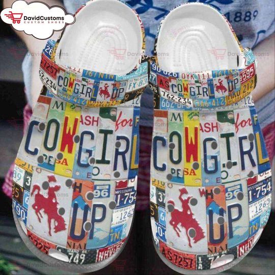 Cowgirl White Sole Cowgirl Up  Classic Clogs Shoes, Personalized Clogs