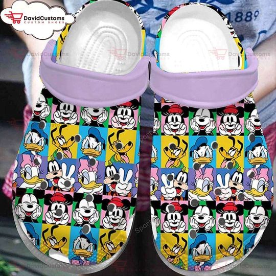 Cool Mickey Mouse Character Clogs  Shoes,Custom Clogs, Personalized Clogs