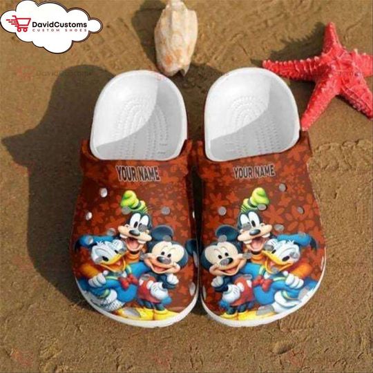Clog Shoes Personalized Cartoon Mouse Donald Duck Goofy Adults, Personalized Clogs